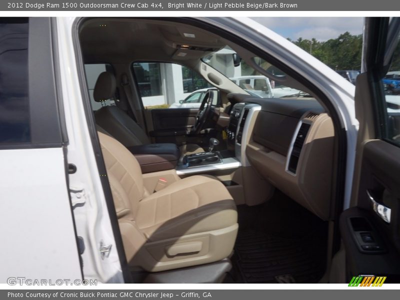 Bright White / Light Pebble Beige/Bark Brown 2012 Dodge Ram 1500 Outdoorsman Crew Cab 4x4