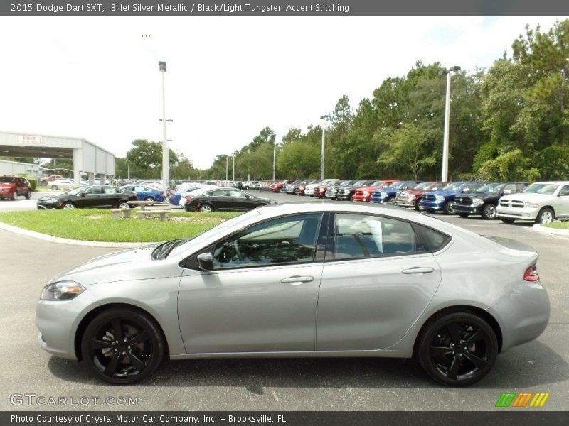 Billet Silver Metallic / Black/Light Tungsten Accent Stitching 2015 Dodge Dart SXT