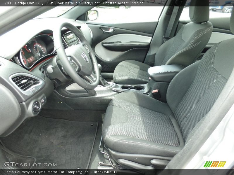 Billet Silver Metallic / Black/Light Tungsten Accent Stitching 2015 Dodge Dart SXT