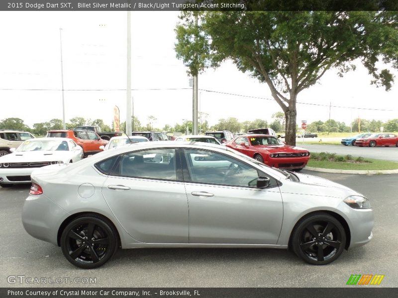 Billet Silver Metallic / Black/Light Tungsten Accent Stitching 2015 Dodge Dart SXT