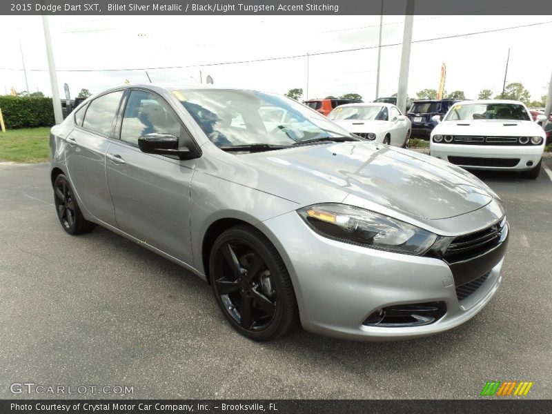 Billet Silver Metallic / Black/Light Tungsten Accent Stitching 2015 Dodge Dart SXT