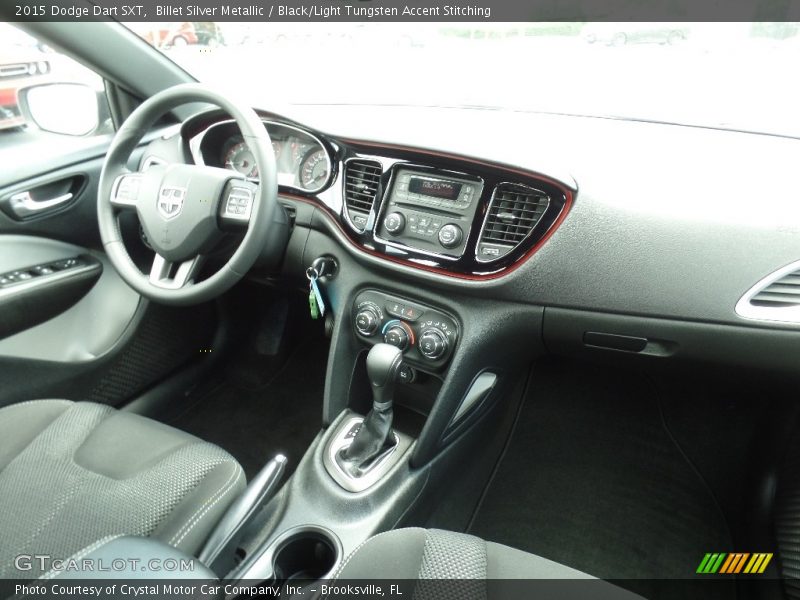 Billet Silver Metallic / Black/Light Tungsten Accent Stitching 2015 Dodge Dart SXT