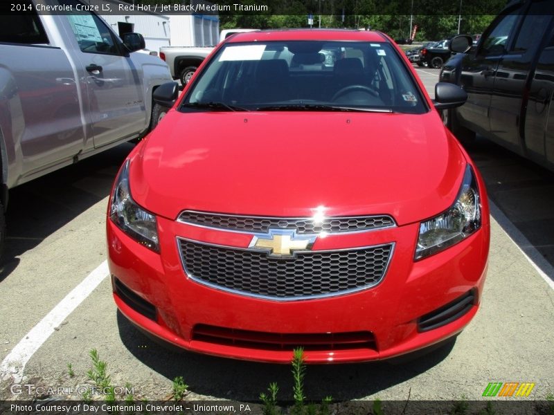 Red Hot / Jet Black/Medium Titanium 2014 Chevrolet Cruze LS