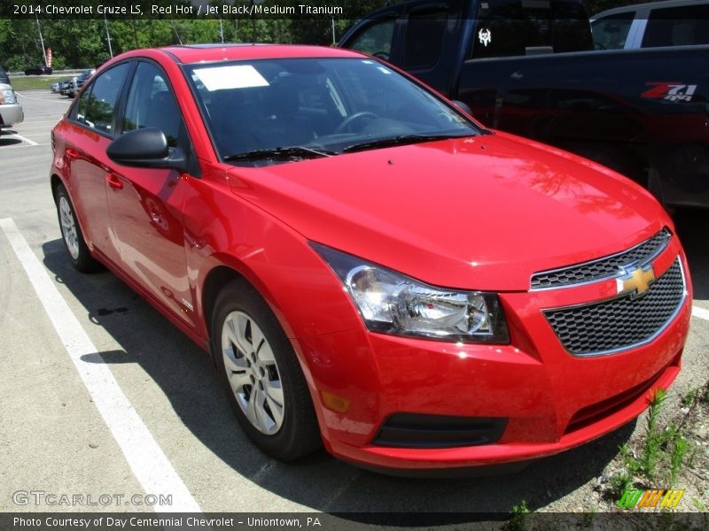 Red Hot / Jet Black/Medium Titanium 2014 Chevrolet Cruze LS