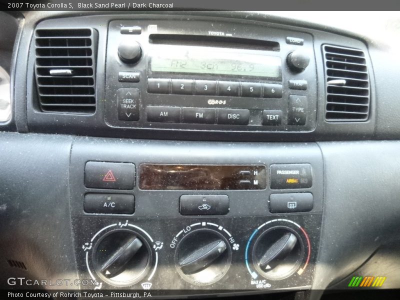 Black Sand Pearl / Dark Charcoal 2007 Toyota Corolla S
