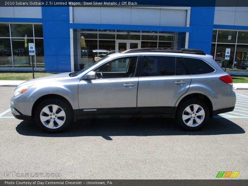 Steel Silver Metallic / Off Black 2010 Subaru Outback 2.5i Limited Wagon