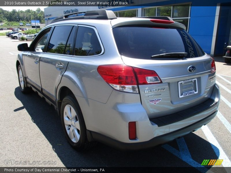 Steel Silver Metallic / Off Black 2010 Subaru Outback 2.5i Limited Wagon