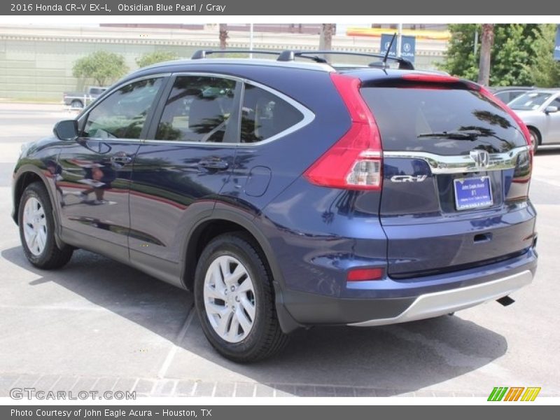 Obsidian Blue Pearl / Gray 2016 Honda CR-V EX-L