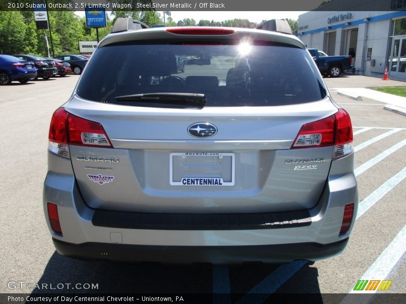 Steel Silver Metallic / Off Black 2010 Subaru Outback 2.5i Limited Wagon