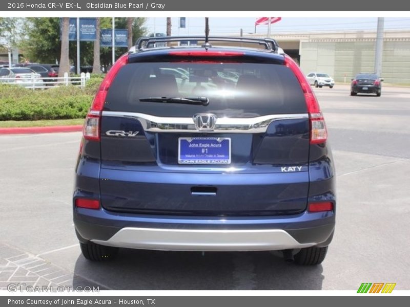 Obsidian Blue Pearl / Gray 2016 Honda CR-V EX-L