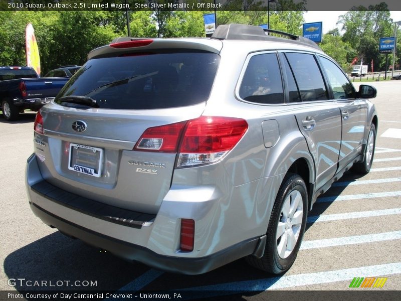 Steel Silver Metallic / Off Black 2010 Subaru Outback 2.5i Limited Wagon