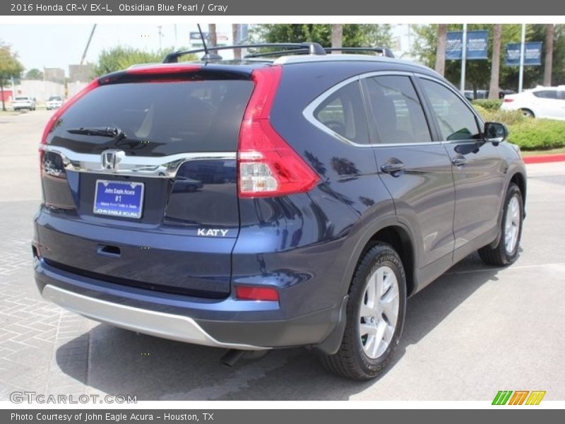 Obsidian Blue Pearl / Gray 2016 Honda CR-V EX-L