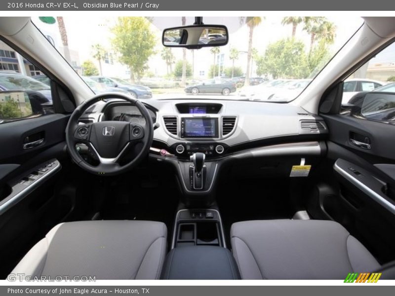 Obsidian Blue Pearl / Gray 2016 Honda CR-V EX-L