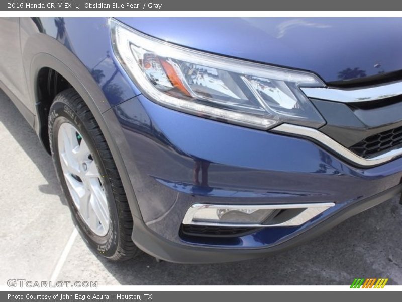 Obsidian Blue Pearl / Gray 2016 Honda CR-V EX-L