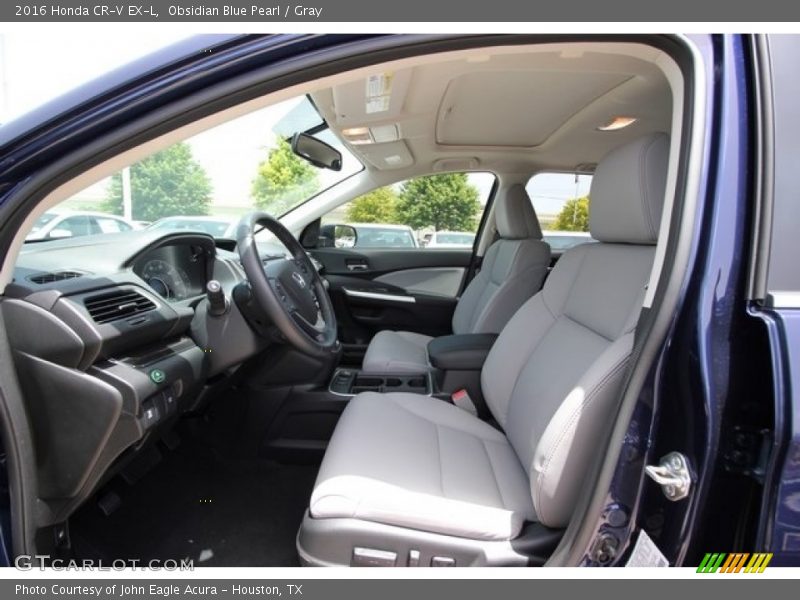 Obsidian Blue Pearl / Gray 2016 Honda CR-V EX-L
