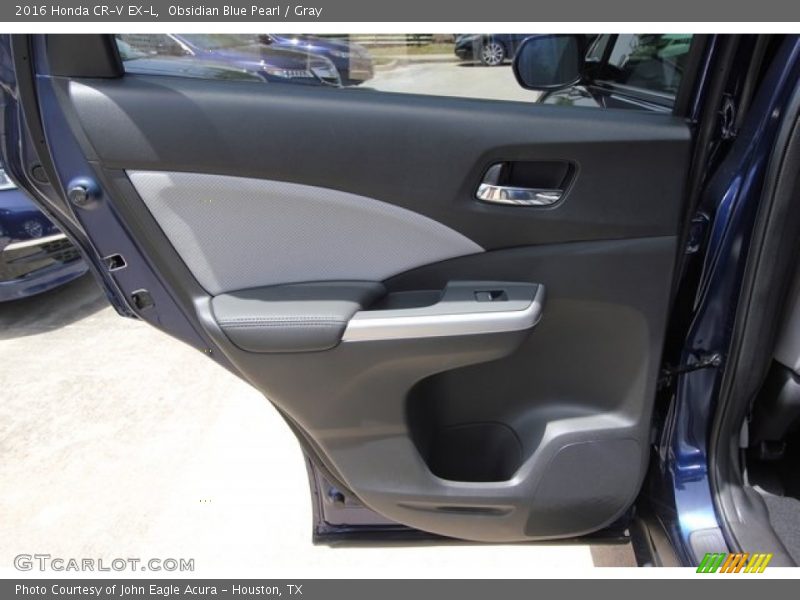 Obsidian Blue Pearl / Gray 2016 Honda CR-V EX-L