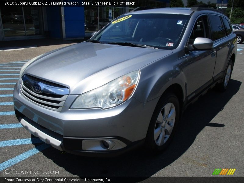 Steel Silver Metallic / Off Black 2010 Subaru Outback 2.5i Limited Wagon