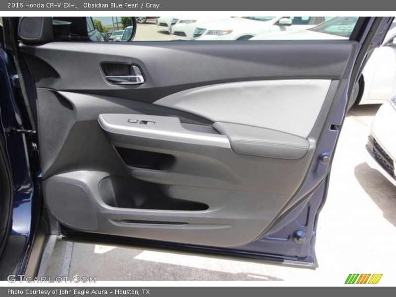 Obsidian Blue Pearl / Gray 2016 Honda CR-V EX-L