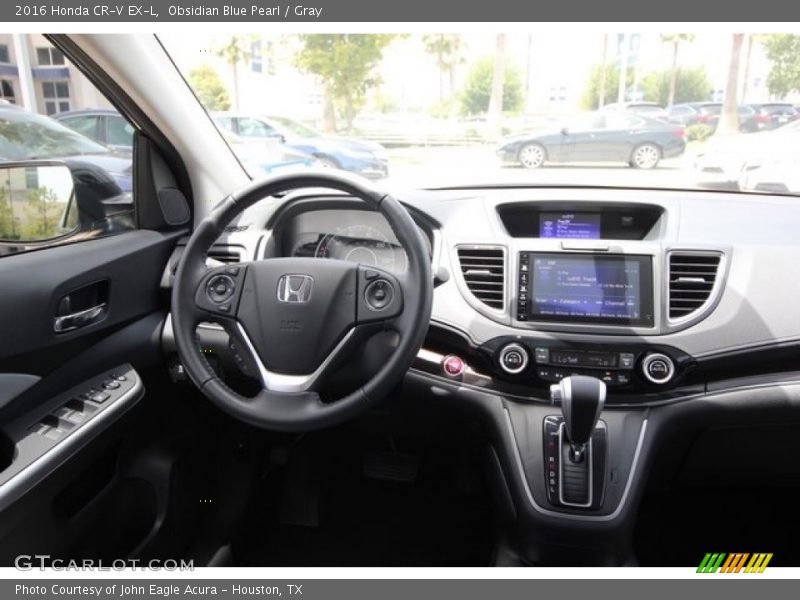 Obsidian Blue Pearl / Gray 2016 Honda CR-V EX-L
