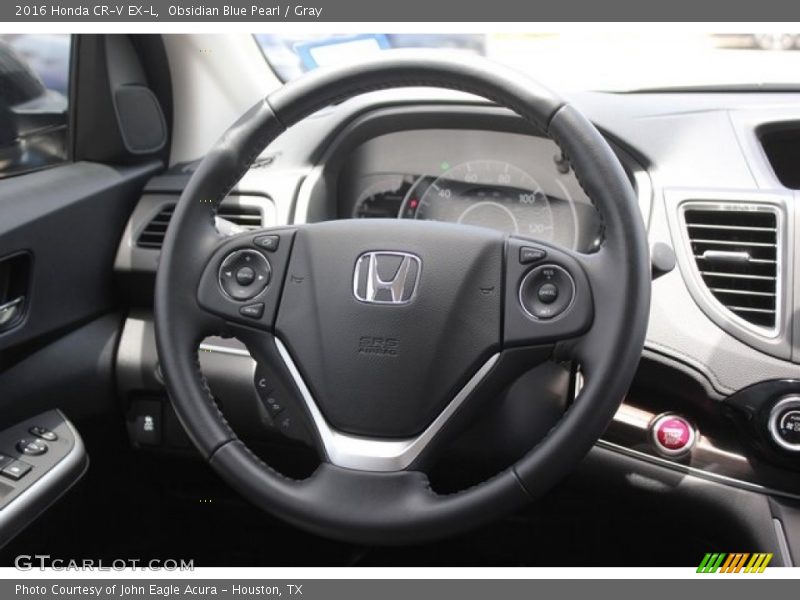 Obsidian Blue Pearl / Gray 2016 Honda CR-V EX-L