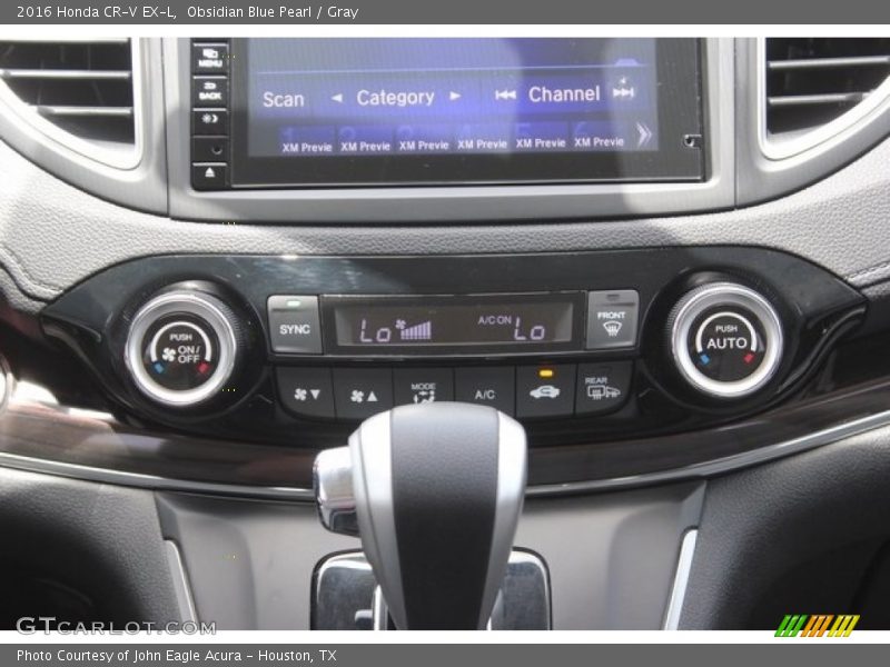 Obsidian Blue Pearl / Gray 2016 Honda CR-V EX-L