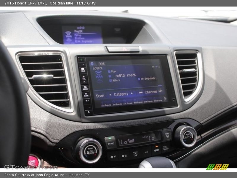 Obsidian Blue Pearl / Gray 2016 Honda CR-V EX-L