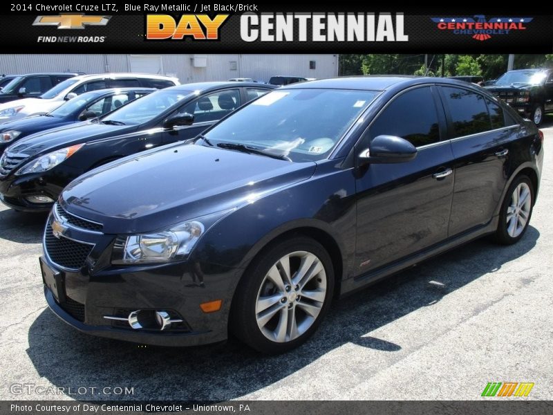 Blue Ray Metallic / Jet Black/Brick 2014 Chevrolet Cruze LTZ