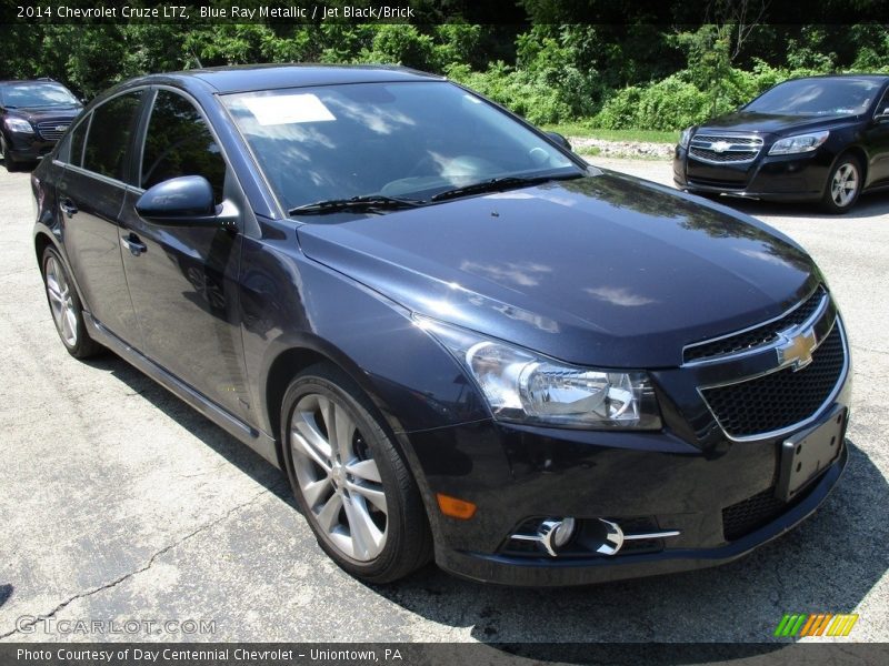 Blue Ray Metallic / Jet Black/Brick 2014 Chevrolet Cruze LTZ