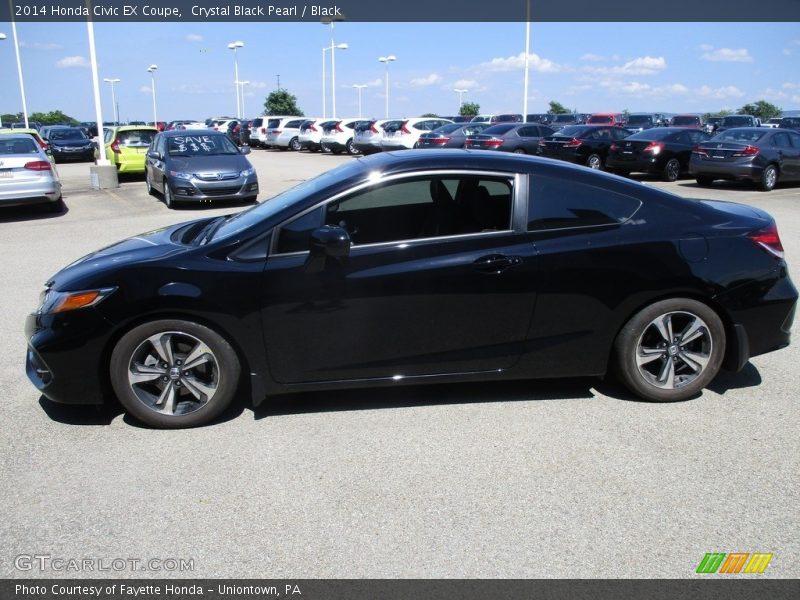 Crystal Black Pearl / Black 2014 Honda Civic EX Coupe