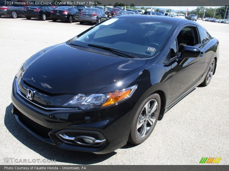 Crystal Black Pearl / Black 2014 Honda Civic EX Coupe