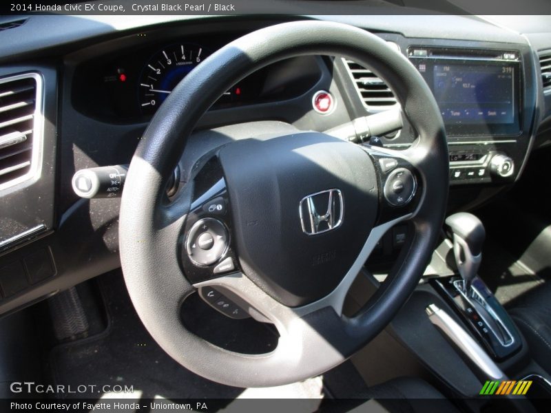 Crystal Black Pearl / Black 2014 Honda Civic EX Coupe