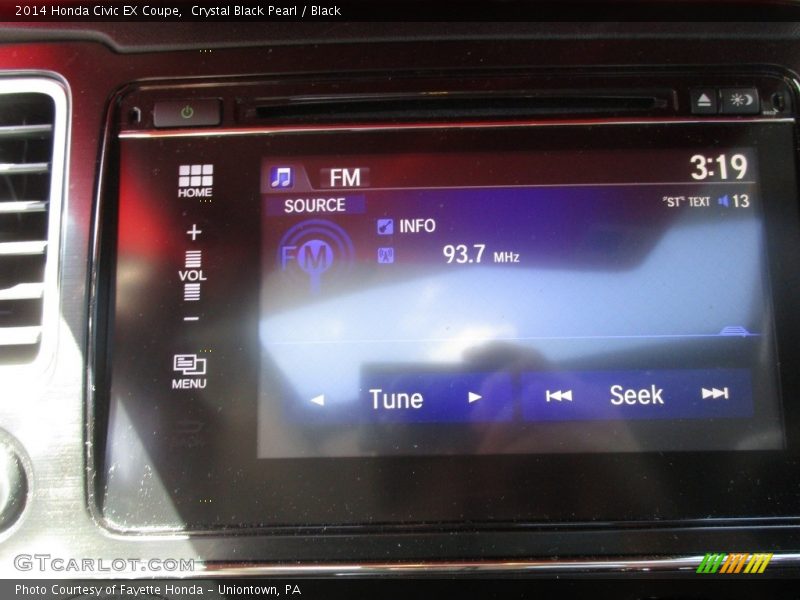 Crystal Black Pearl / Black 2014 Honda Civic EX Coupe