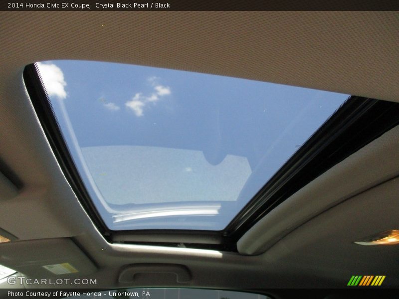 Crystal Black Pearl / Black 2014 Honda Civic EX Coupe