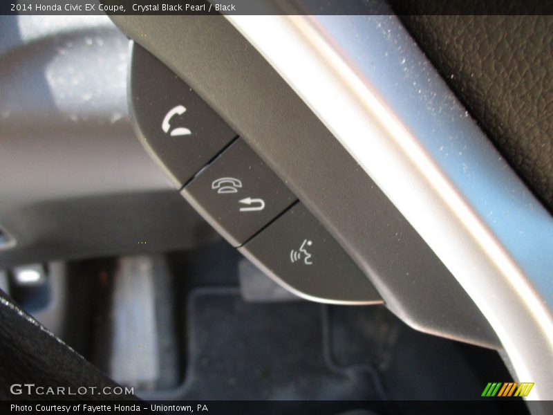 Crystal Black Pearl / Black 2014 Honda Civic EX Coupe