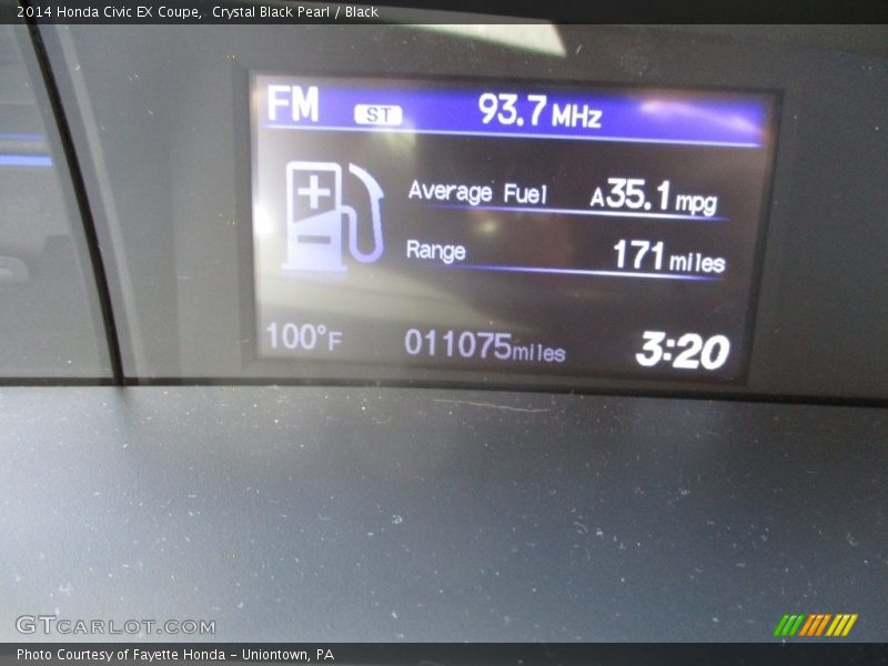 Crystal Black Pearl / Black 2014 Honda Civic EX Coupe