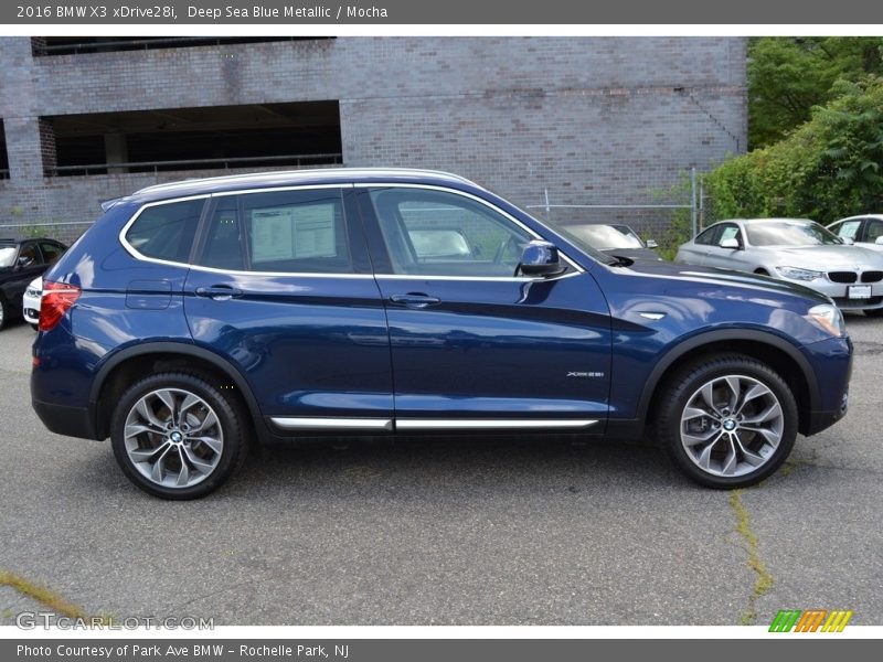 Deep Sea Blue Metallic / Mocha 2016 BMW X3 xDrive28i
