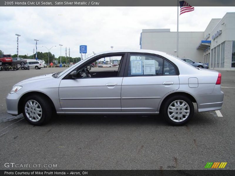 Satin Silver Metallic / Gray 2005 Honda Civic LX Sedan