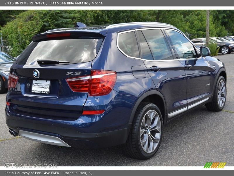 Deep Sea Blue Metallic / Mocha 2016 BMW X3 xDrive28i