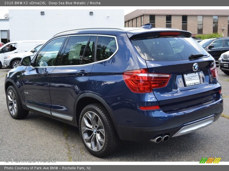 Deep Sea Blue Metallic / Mocha 2016 BMW X3 xDrive28i