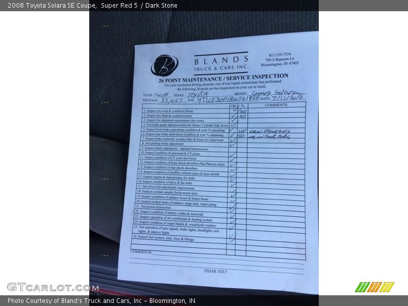 Super Red 5 / Dark Stone 2008 Toyota Solara SE Coupe