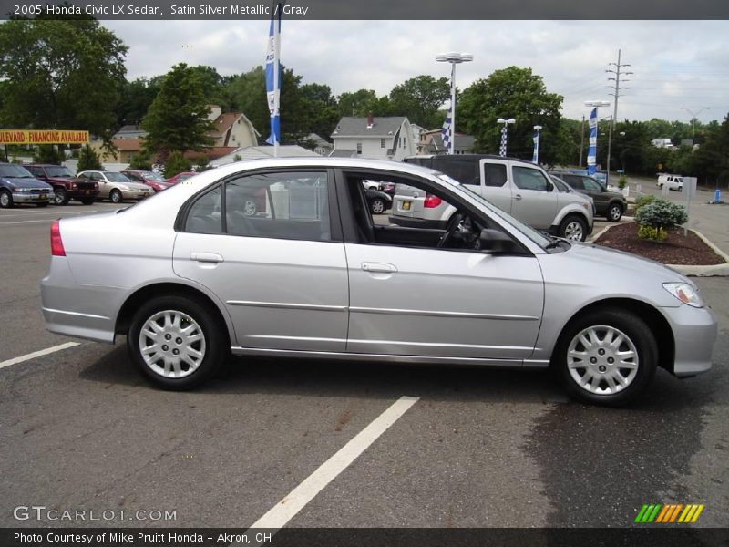Satin Silver Metallic / Gray 2005 Honda Civic LX Sedan
