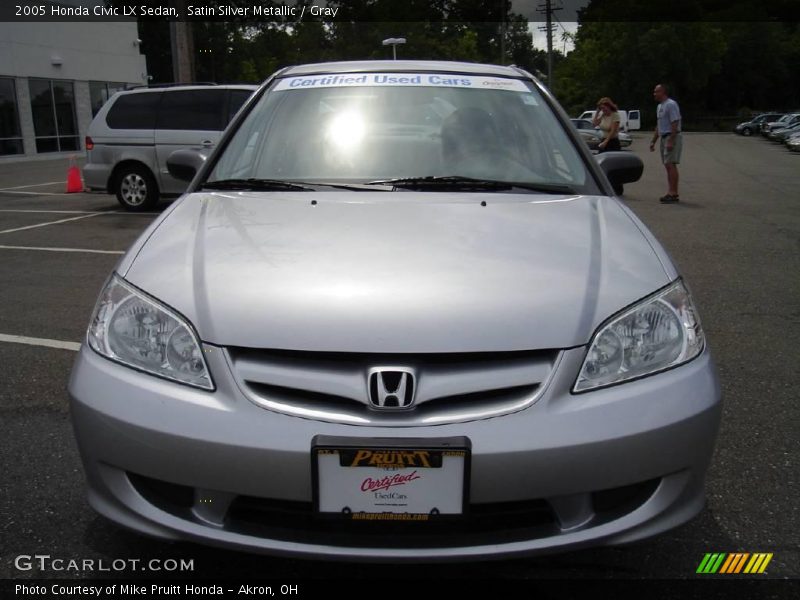 Satin Silver Metallic / Gray 2005 Honda Civic LX Sedan