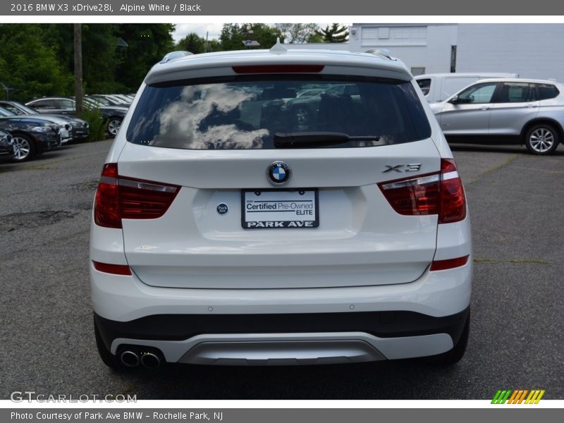 Alpine White / Black 2016 BMW X3 xDrive28i