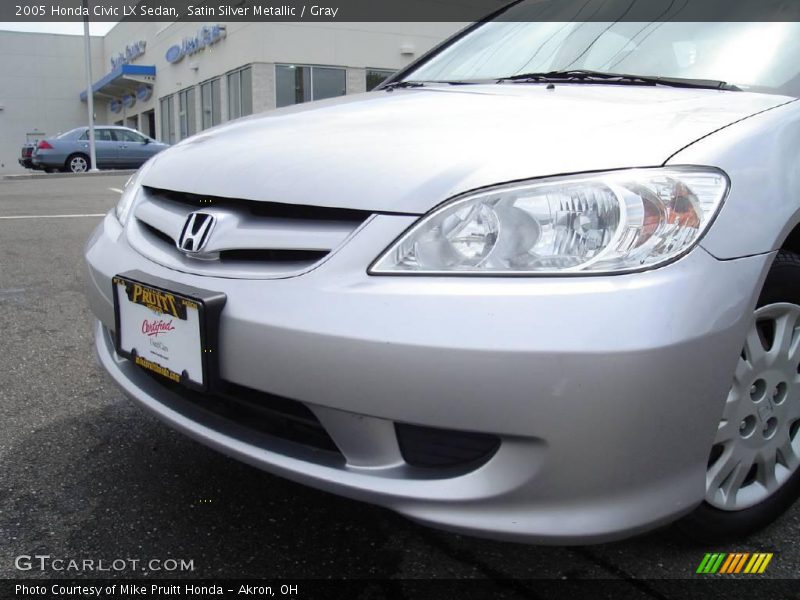 Satin Silver Metallic / Gray 2005 Honda Civic LX Sedan