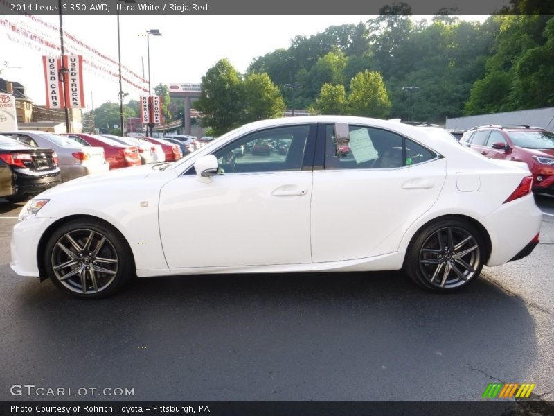 Ultra White / Rioja Red 2014 Lexus IS 350 AWD