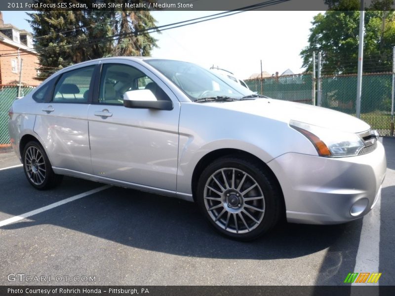 Ingot Silver Metallic / Medium Stone 2011 Ford Focus SES Sedan