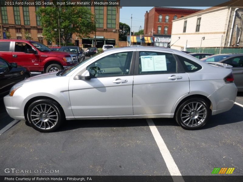 Ingot Silver Metallic / Medium Stone 2011 Ford Focus SES Sedan