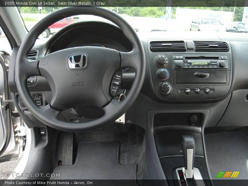 Satin Silver Metallic / Gray 2005 Honda Civic LX Sedan