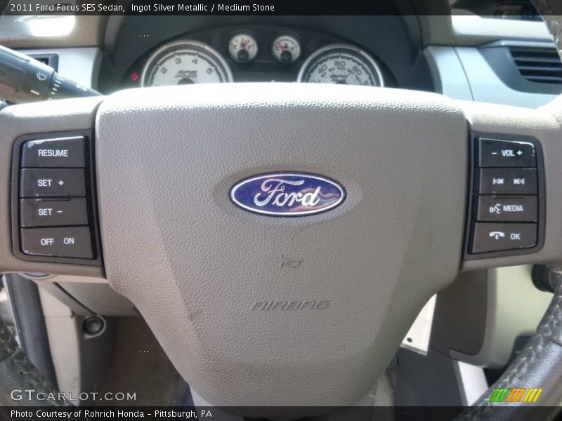 Ingot Silver Metallic / Medium Stone 2011 Ford Focus SES Sedan