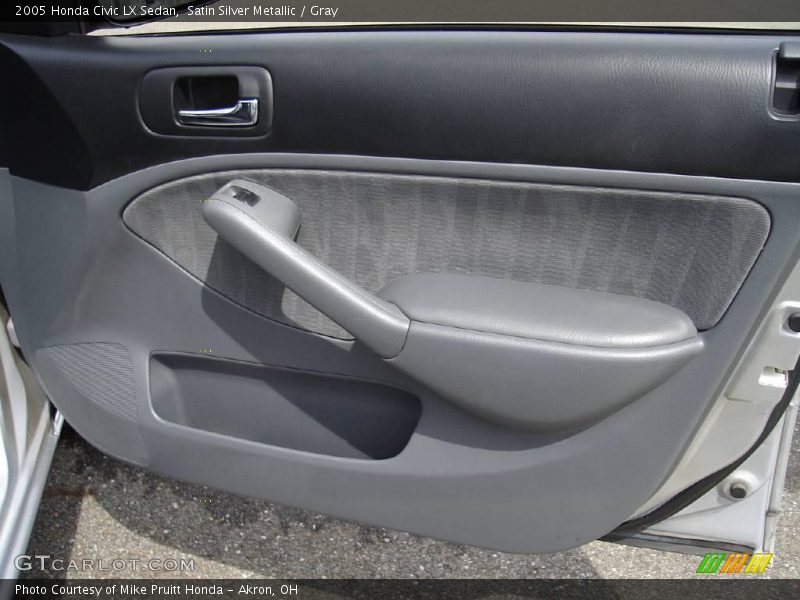 Satin Silver Metallic / Gray 2005 Honda Civic LX Sedan